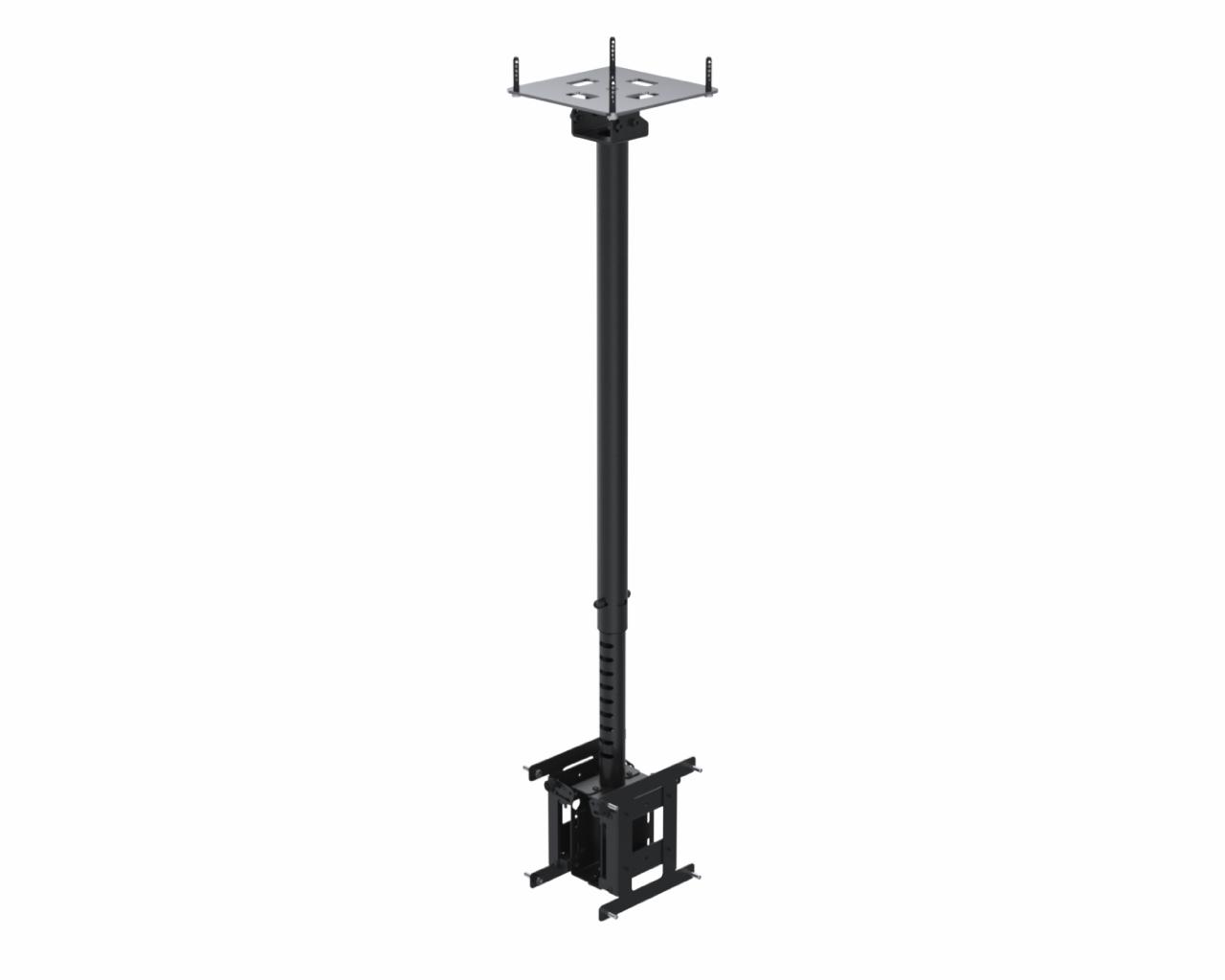 Back to back, telescopic ceiling mount for screens up to 43