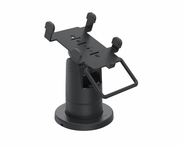 SpacePole Stack with MultiGrip plate for Verifone V400m, with dock (with handle)